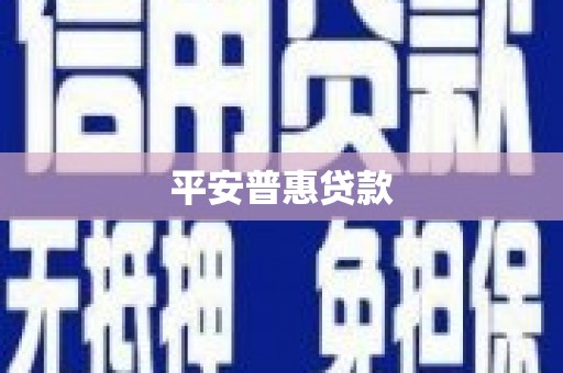 长宁平安普惠贷款
