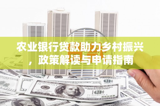 长宁农业银行贷款助力乡村振兴，政策解读与申请指南