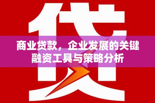 长宁商业贷款，企业发展的关键融资工具与策略分析