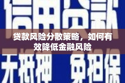 长宁贷款风险分散策略，如何有效降低金融风险