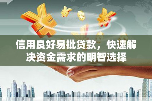 长宁信用良好易批贷款，快速解决资金需求的明智选择
