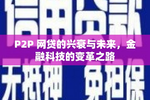 长宁P2P 网贷的兴衰与未来，金融科技的变革之路