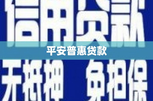 长宁平安普惠贷款