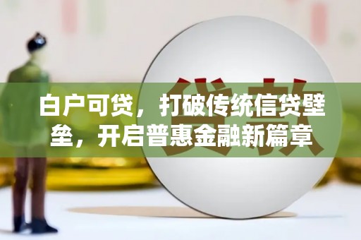 长宁白户可贷，打破传统信贷壁垒，开启普惠金融新篇章