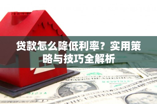 长宁贷款怎么降低利率？实用策略与技巧全解析